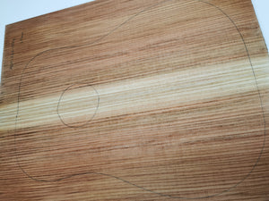 ADTRW004 Guitar Dreadnaught Top Long Rotation Plantation Californian Redwood Spalted